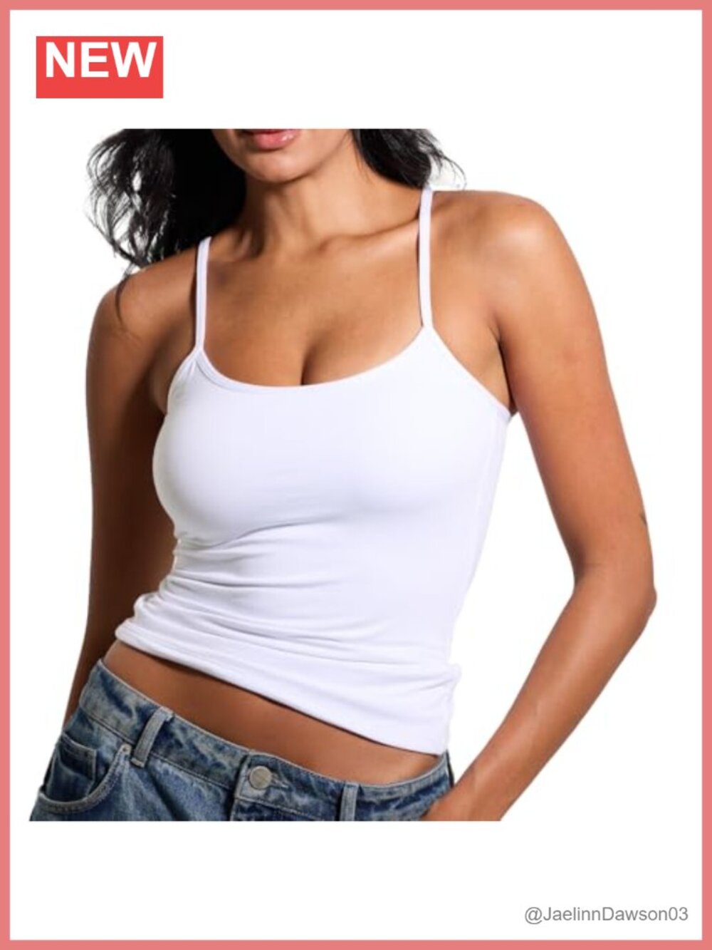 Womens Solid Cami Built-in Bra Brami Tank Top Pull-On